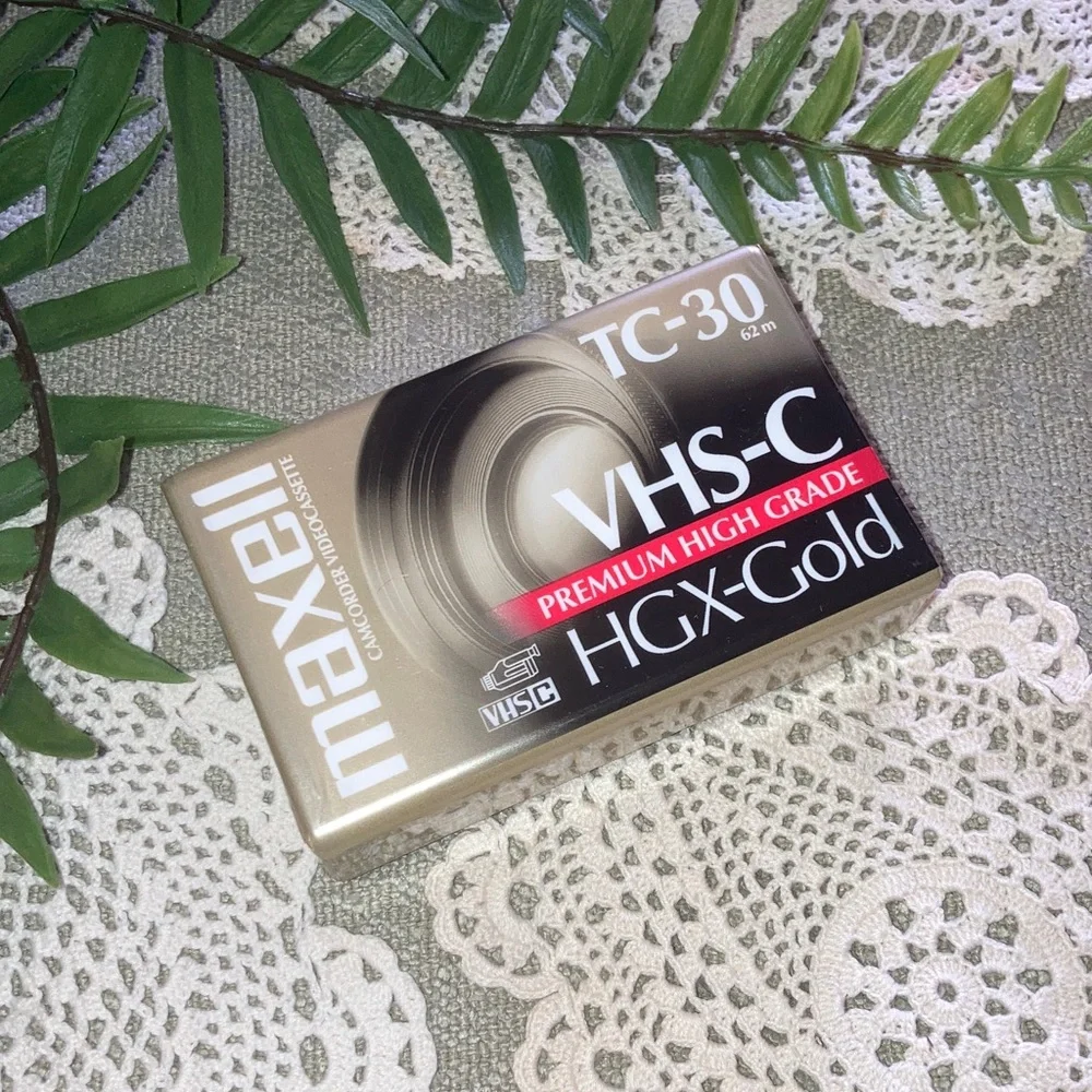 Maxell TC-30 VHS-C Premium High Grade HGX-Gold Camcorder Cassette New Sealed